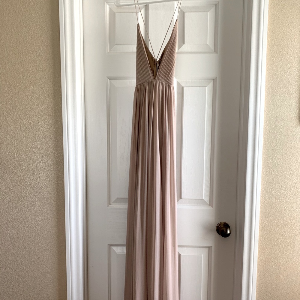 Tobi Cream bridesmaid/deep-v dress, size XS/2-4